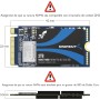 SABRENT 2242 M.2 NVMe SSD 2TB, SSD Interno 2500 MB/s de Lectura, 42 mm PCIe 3.0 X4, Unidad de Estado sólido Interno, Alto