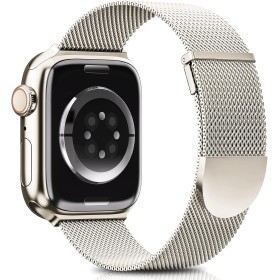 Higgs Correa Magnética Milanesa Compatible para Apple Watch 40mm 38mm 41mm 42mm 44mm 45mm 46mm Ultra 49mm- Pulsera Ajustable Luz