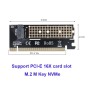 DollaTek M.2 NVMe SSD A PCI-E 3.0 X16 Adaptador Tarjeta de Interfaz de Clave M Velocidad Completa
