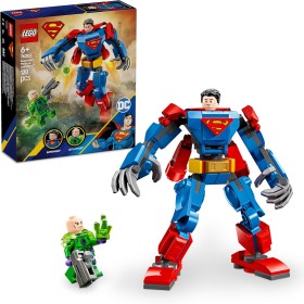 LEGO DC Armadura Robótica de Superman vs. Lex Luthor Juguete de Superhéroes con Minifiguras para el Juego de rol de Batallas,