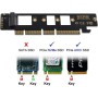 xiwai Adaptador NGFF M.2 M-Key NVME AHCI SSD a PCI-E 3.0 16x 4X para SSD de 110 mm y 80 mm
