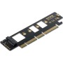 xiwai Adaptador NGFF M.2 M-Key NVME AHCI SSD a PCI-E 3.0 16x 4X para SSD de 110 mm y 80 mm