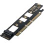 xiwai Adaptador NGFF M.2 M-Key NVME AHCI SSD a PCI-E 3.0 16x 4X para SSD de 110 mm y 80 mm