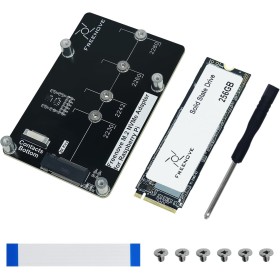 Freenove M.2 NVMe Adapter for Raspberry Pi 5 (with 256GB SSD), M.2 Hat Add-on Board, Solid State Drive, PCIe 2.0/3.0, Tested