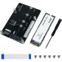 Freenove M.2 NVMe Adapter for Raspberry Pi 5 (with 256GB SSD), M.2 Hat Add-on Board, Solid State Drive, PCIe 2.0/3.0, Tested