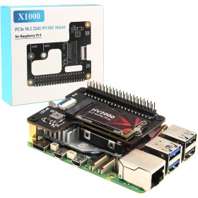 Geekworm X1000 M.2 Key-M NVMe SSD Pip PCIe Peripheral Board Top for Raspberry Pi 5