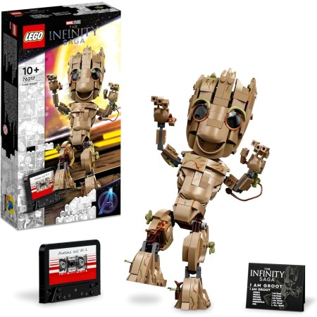 LEGO Marvel Yo Soy Groot, Figura de Decoración para Construir, Juguete de Construcción, Regalo de Guardianes de la Galaxia 2