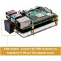 GeeekPi M.2 NVME SSD Adapter Board for Raspberry Pi 4 Model B 1GB /2GB /4GB /8GB