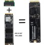 KINGDATA Adaptador de conversión SSD M.2 NVME para MacBook Air Pro Retina mediados de 2013 2014 2015 2016 2017, NVME/AHCI SSD