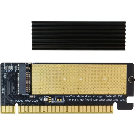 EZDIY-FAB M.2 Adaptador NVME SSD a PCI Express, Soporte PCIe x4 x8 x16 Ranura, Soporte M.2 Clave M SSD 2230 2242 2260 2280