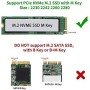 EZDIY-FAB M.2 Adaptador NVME SSD a PCI Express, Soporte PCIe x4 x8 x16 Ranura, Soporte M.2 Clave M SSD 2230 2242 2260 2280