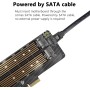 GELRHONR Tarjeta Adaptadora M.2 NVMe SSD a PCIe - Expansión PCIe 3.0 x4 x8 x16 para NVME (M-Key) + SATA (B-Key) - Compatible con