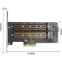 GELRHONR Tarjeta Adaptadora M.2 NVMe SSD a PCIe - Expansión PCIe 3.0 x4 x8 x16 para NVME (M-Key) + SATA (B-Key) - Compatible con