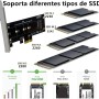 ACTIMED Adaptador NVMe PCIe de SSD M.2 a PCI-e/Potente disipación de Calor/Compatible con la Interfaz PCI-e X1, X4, X8, X16 /
