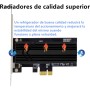 ACTIMED Adaptador NVMe PCIe de SSD M.2 a PCI-e/Potente disipación de Calor/Compatible con la Interfaz PCI-e X1, X4, X8, X16 /