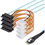 cablecc SFF-8654 a U2 Kit NGFF M-Key a Slimline SAS NVME PCIe SSD SATA adaptador para placa base