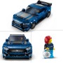 LEGO Speed Champions Deportivo Ford Mustang Dark Horse Coche de Juguete Azul para Construir, Maqueta de Vehículo con Minifigura