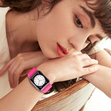 AMSKY Correas de Nylon Elástico Compatible con Correa Apple Watch 40mm 44mm 46mm 45mm 41mm 42mm 38mm 49mm Mujer Hombre, Solo
