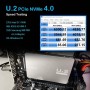 GLOTRENDS PU11 Adaptador de U.2 a PCIe 4.0 X4 para SSD U.2 de 2,5 Pulgadas, PCIe 4.0 X4 de máxima Velocidad