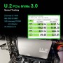 GLOTRENDS PU11 Adaptador de U.2 a PCIe 4.0 X4 para SSD U.2 de 2,5 Pulgadas, PCIe 4.0 X4 de máxima Velocidad