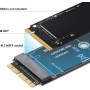 YABOANG M.2 NVMe SSD to 12+16Pin Upgrade Adapter for MacBook Air (2013-2017 Year) A1465 、A1466 and Mac Pro A1398 、A1502 (Late
