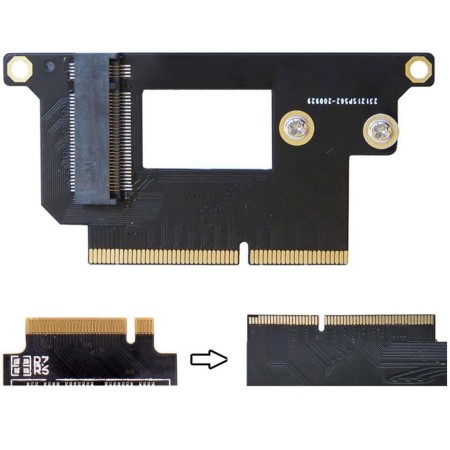 chenyang Adaptador MAC SSD mejorado de 2230/2242 mm M.2 NVME SSD adaptador de conversión mejorado para MAC Pro 2016 2017 13