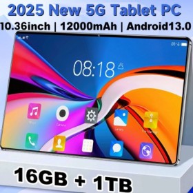 Tableta Android 2025 de 10,36 pulgadas, 16GB de RAM/1TB de ROM, 16MP, 