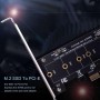 Gokelomg Tarjetas adicionales PCIE a M2 PCI 3.0 X1 a NVME SSD Soporte para M2 PCIE Raiser 2230 2242 2260 2280 M.2 SSD