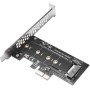 Gokelomg Tarjetas adicionales PCIE a M2 PCI 3.0 X1 a NVME SSD Soporte para M2 PCIE Raiser 2230 2242 2260 2280 M.2 SSD