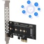 Extensor de Tarjeta de expansi¨®n PCI-E a M.2 Convertidor Adaptador de Tarjeta Vertical PCI-E para Disco Duro NVME M2 NGFF