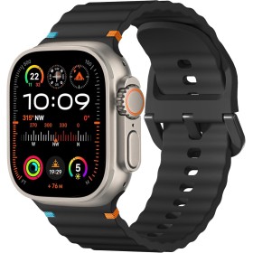 Netolo Correa Deportiva Compatible con Correa Apple Watch Ultra 2 49mm 46mm 44mm 45mm 42mm, Correa de Repuesto en Silicona Suave