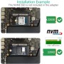 OLVINS Adaptador de Disco Duro NVMe M.2 2230 2242 mSATA SSD para MacBook Pro A1708 actualización de Tarjeta de conversión
