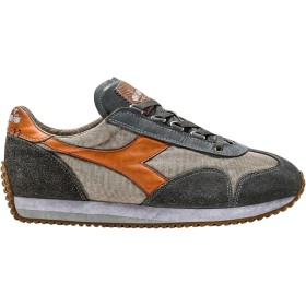 Diadora Heritage Zapatillas de hombre Equipe H Dirty Stone Wash Evo 174736 gris azul de lona y piel de ante color azul niebla