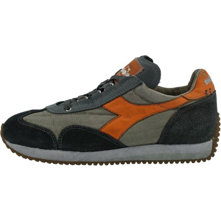 Diadora Heritage Zapatillas de hombre Equipe H Dirty Stone Wash Evo 174736 gris azul de lona y piel de ante color azul niebla
