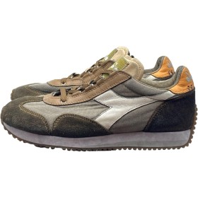 Diadora Heritage Zapatillas de hombre Equipe H Dirty Stone Wash Evo 174736 gris azul de lona y piel de ante color azul niebla