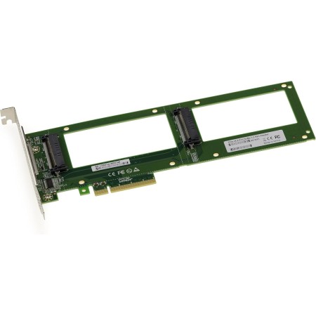 KALEA-INFORMATIQUE Tarjeta controladora PCIe x8 PCIe 3.0 para 2 SSD PCIe NVMe U.2 U2 68-Pin SFF-8639. Montaje Directo en Placa