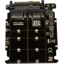 KALEA-INFORMATIQUE Conversor Adaptador para Montar una SSD M.2 M Key Gen 3.0 NVMe y una SSD M2 B Key SATA en Lugar de una SSD