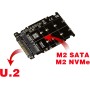 KALEA-INFORMATIQUE Conversor Adaptador para Montar una SSD M.2 M Key Gen 3.0 NVMe y una SSD M2 B Key SATA en Lugar de una SSD