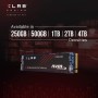 PNY XLR8 CS3030 Unidad de Estado sólido M.2 250 GB PCI Express 3D TLC NVMe - Disco Duro sólido (250 GB, M.2, 3500 MB/s)