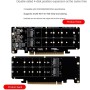 Swiixxer Tarjeta NVME de 4 Discos de Doble Cara PCIeX16 una M.2 M-Key NVMEx4SSD 2U Servidor Array Adaptador de ExpansióN Tarjeta