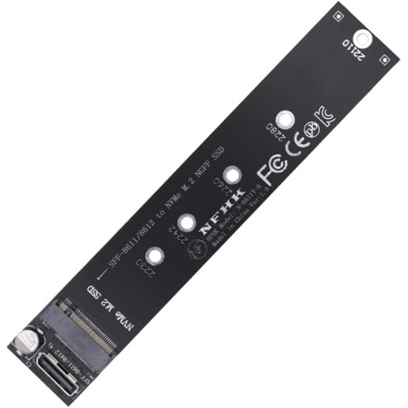 xiwai Oculink SFF-8612 SFF-8611 a M.2 Kit NGFF M-Key a NVME PCIe SSD 2280 22110mm Adaptador para placa base