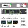 xiwai Oculink SFF-8612 SFF-8611 a M.2 Kit NGFF M-Key a NVME PCIe SSD 2280 22110mm Adaptador para placa base