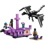 LEGO Minecraft El Dragón Ender y el Barco del End de Juguete de Construcción, Juego de Aventuras con Armas, Regalo Gamer para