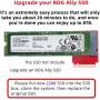 cablecc NGFF NVME M-Key 22x42mm a 22x80mm Adaptador SSD de extensión Macho a Hembra Compatible con Legion Go Game Boy