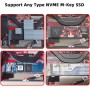 cablecc NGFF NVME M-Key 22x42mm a 22x80mm Adaptador SSD de extensión Macho a Hembra Compatible con Legion Go Game Boy