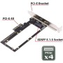 xiwai PCI-E 4.0 4X Convertidor de host a EDSFF GEN-Z NVMe Ruler 1U E1.S 9.5mm 15mm 25mm Grosor SSD corto con disipador de calor