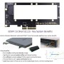 xiwai PCI-E 4.0 4X Convertidor de host a EDSFF GEN-Z NVMe Ruler 1U E1.S 9.5mm 15mm 25mm Grosor SSD corto con disipador de calor
