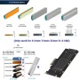 xiwai PCI-E 4.0 4X Convertidor de host a EDSFF GEN-Z NVMe Ruler 1U E1.S 9.5mm 15mm 25mm Grosor SSD corto con disipador de calor