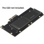 xiwai PCI-E 4.0 4X Convertidor de host a EDSFF GEN-Z NVMe Ruler 1U E1.S 9.5mm 15mm 25mm Grosor SSD corto con disipador de calor