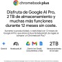 HP Chromebook Plus 15a-nb0005ns - Ordenador portátil con la IA de Google 15.6" Full HD Intel Core i3-N305, 8GB RAM, 256GB Flash,